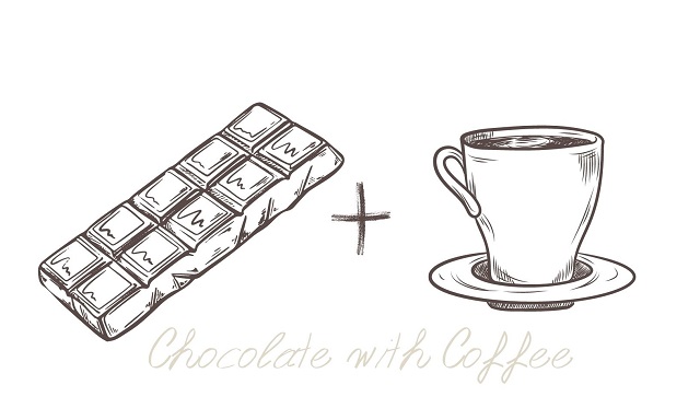 コーヒーとチョコレートの画像