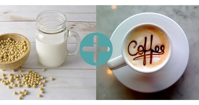 コーヒーと豆乳の画像